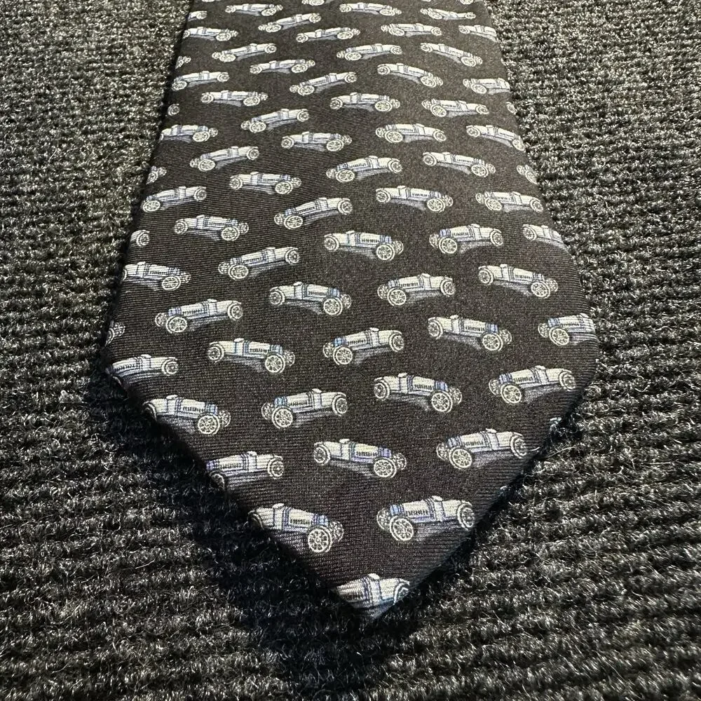 Brooks Brothers Makers Tie Silk Men's Tie Vintage Car Antique Racecar USA